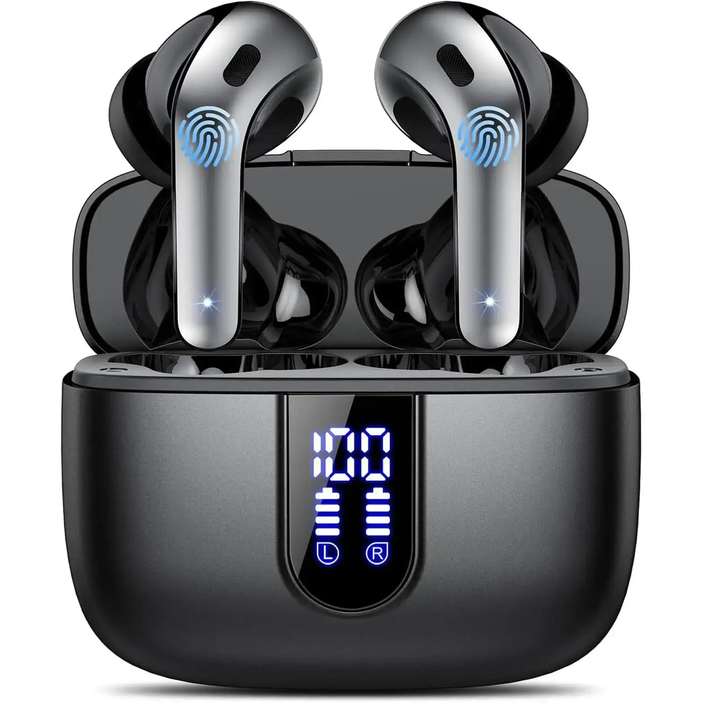 Auriculares Elite Pro MAX con estuche, Bluetooth 5.3, impermeables, graves mejorados y duración de 50 horas.
