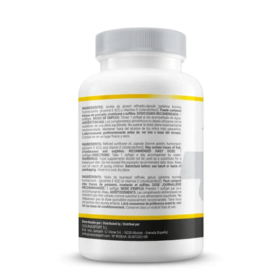Label of Vitamin D3 softgels by Mm Supplements, detailing ingredients and nutritional information.