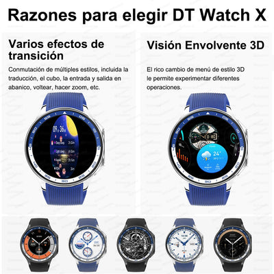 DT Watch X features various transition effects and 3D interface for enhanced user experience.