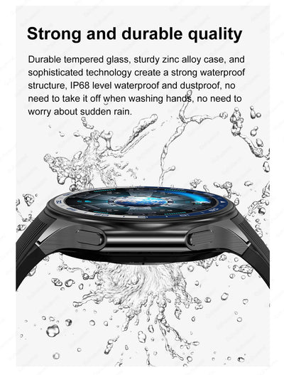 2024 OPPO Watch showcasing strong waterproof quality with IP68 rating, durable design, and stylish appearance.