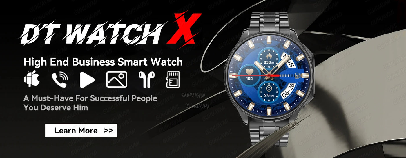DT Watch X, high-end business smart watch, stylish design, multifunctional for successful individuals.