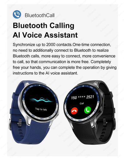 2024 OPPO Watch showcasing Bluetooth calling features and AI voice assistant functionality.