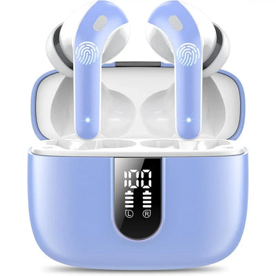 Auriculares Elite Pro MAX bluetooth 5.3 en estuche, impermeables y con graves aumentados al 85%, diseño ligero.