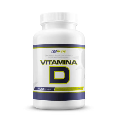 Vitamin D softgels by Mm Supplements, 100 capsules bottle for boosting immunity and overall health.