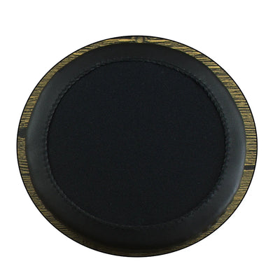 Replacement round ear pad, 50mm-110mm sizes, leather material, compatible with various headphones, black color.