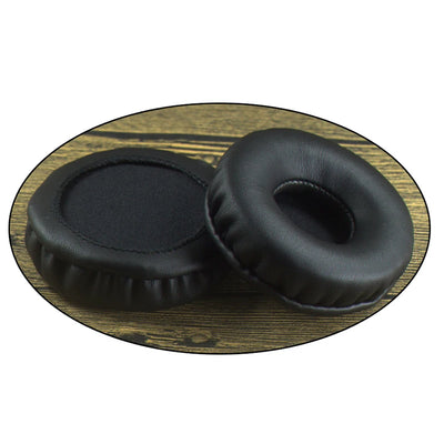 Replacement round ear pads for headphones, 50mm-110mm, leather material, comfortable fit, black color.