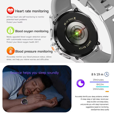 Xiaomi S4 Ultra Smartwatch features heart rate, blood oxygen monitoring, and sleep tracking for health management.