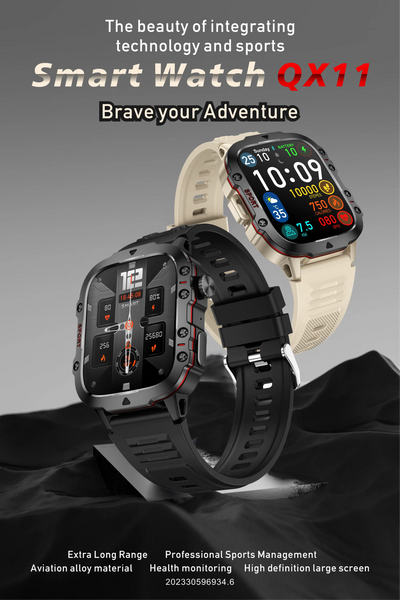 Smart Watch QX11, featuring advanced technology, health monitoring, and a high definition large screen.