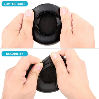 Hands demonstrating the comfort and durability of KUTOU Earpads for Beats Studio 3 headphones.
