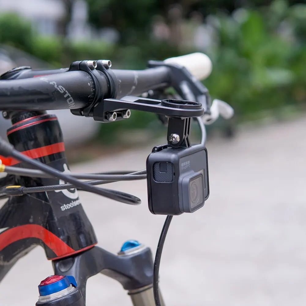 ZTTO bicycle stem mount for GPS and camera, aluminum holder for Garmin, Bryton, GoPro on bike handlebars.