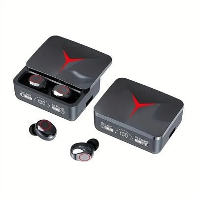 TWS wireless earbuds in charging case, Bluetooth 5.3, waterproof, with mic and active noise-cancelling features