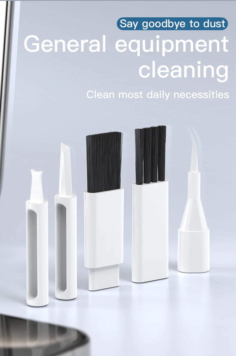 Multifunctional cleaning tools for daily equipment maintenance, emphasizing dust removal and effective cleaning solutions.