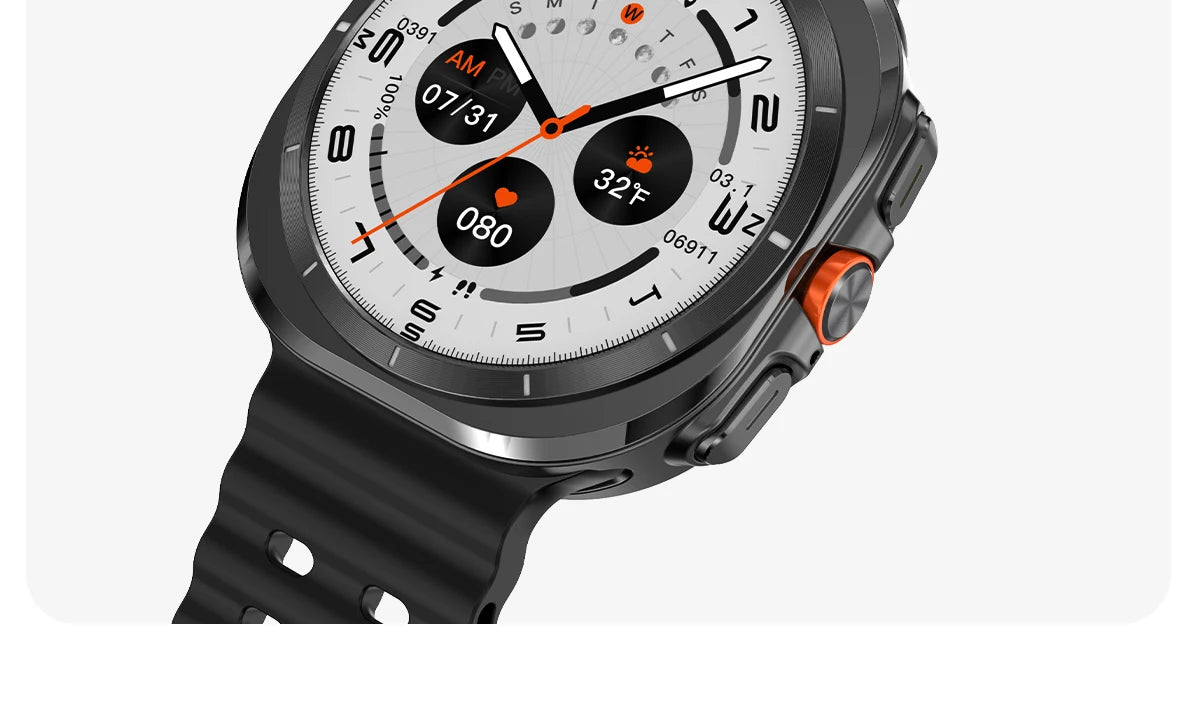 2025 OBAME Watch 7 Ultra Smartwatch with 3D display, compass, and fitness tracking features.