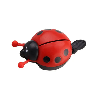 Cartoon ladybug bike bell - cute mini bicycle horn for kids, featuring red and black colors, perfect for girls' bikes.