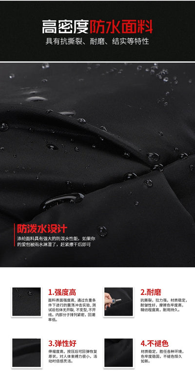 Close-up of waterproof material with water droplets, showcasing durability and texture features.