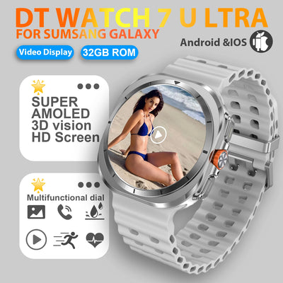 DT Watch 7 Ultra smartwatch featuring Super AMOLED 3D HD display, multifunctional dial, for Samsung Galaxy.