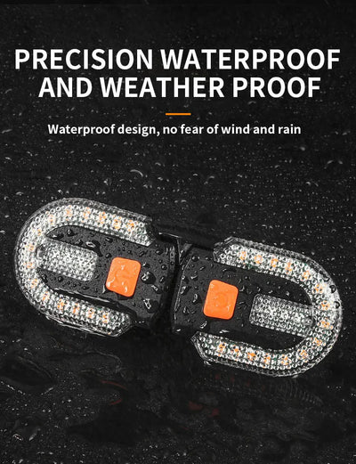 Precision waterproof bike turn signal light designed for extreme weather conditions.