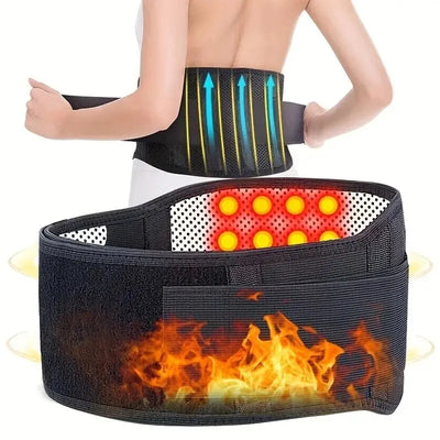 Adjustable Magnetic Therapy Back & Waist Support Belt for pain relief and relaxation with heat therapy features.