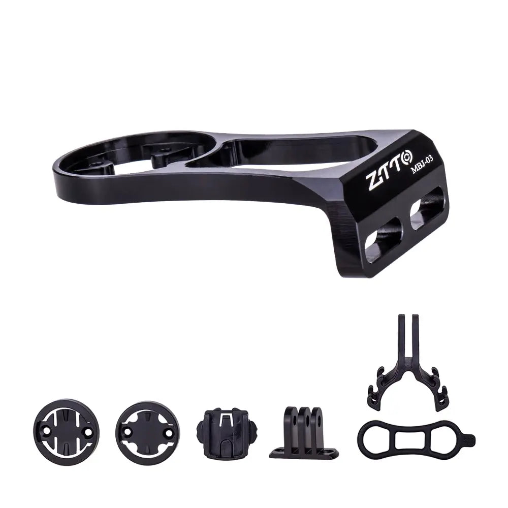 ZTTO bicycle stem computer mount for Garmin Bryton GPS, camera, and flashlight, made of aluminum, ideal for road bike and MTB.
