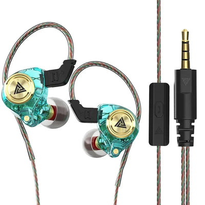 QKZ AK3 FiLe Wired Earphones with Microphone, HiFi Bass Sound, Noise Cancelling for Gaming and Sports