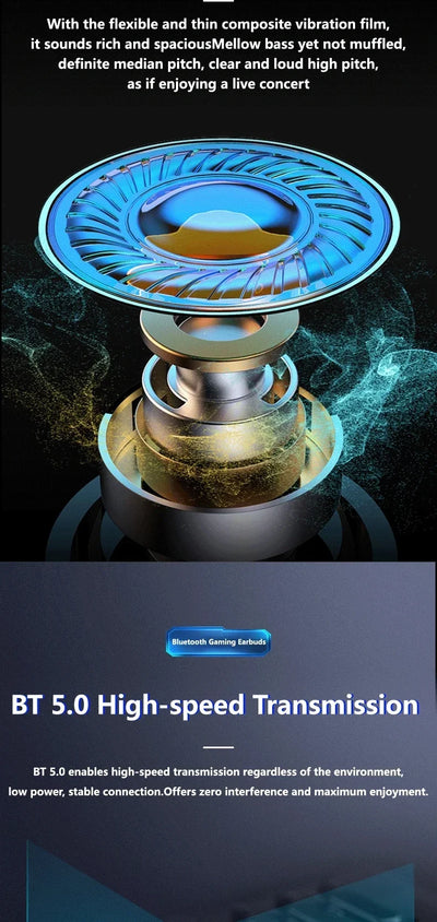 Bluetooth 5.0 technology for high-speed audio transmission and rich sound quality with a dynamic speaker design.