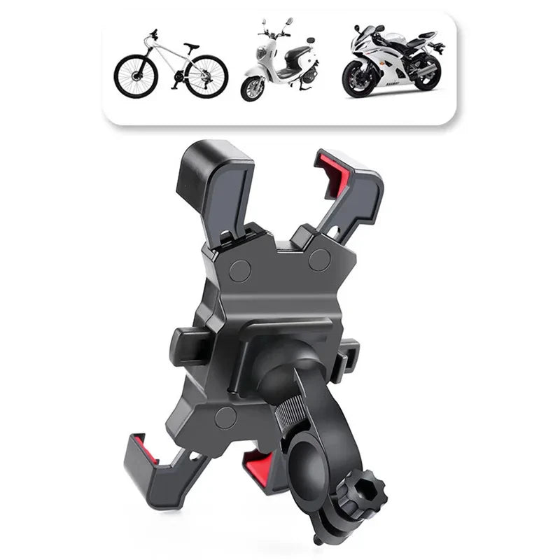 360° rotatable bicycle phone holder mount for bikes and motorcycles, adjustable GPS smartphone support.