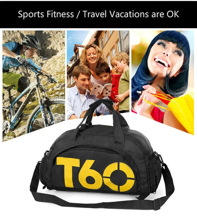 Gym bag designed for fitness and travel, featuring durable design and versatile use for outdoor activities and vacations.