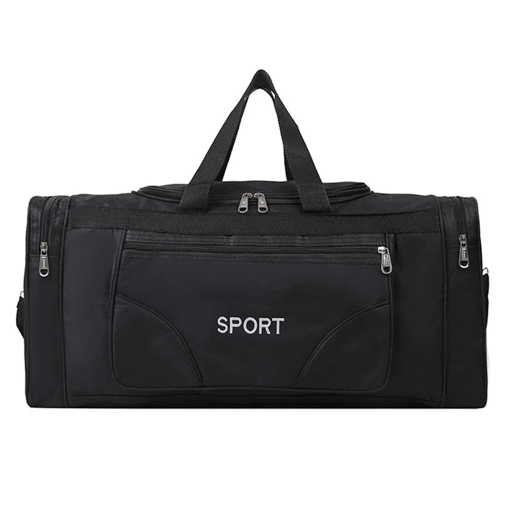 Large capacity waterproof sports bag with adjustable shoulder strap for yoga and fitness activities.
