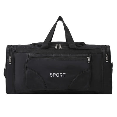 Large capacity waterproof sports bag with adjustable shoulder strap for yoga and fitness activities.