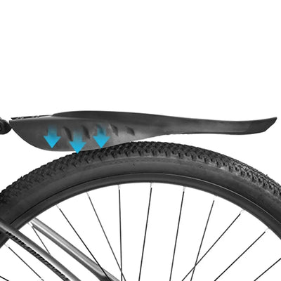 Bicycle fender made of soft PP plastic, providing splash protection for mountain bikes, featuring a sleek design.