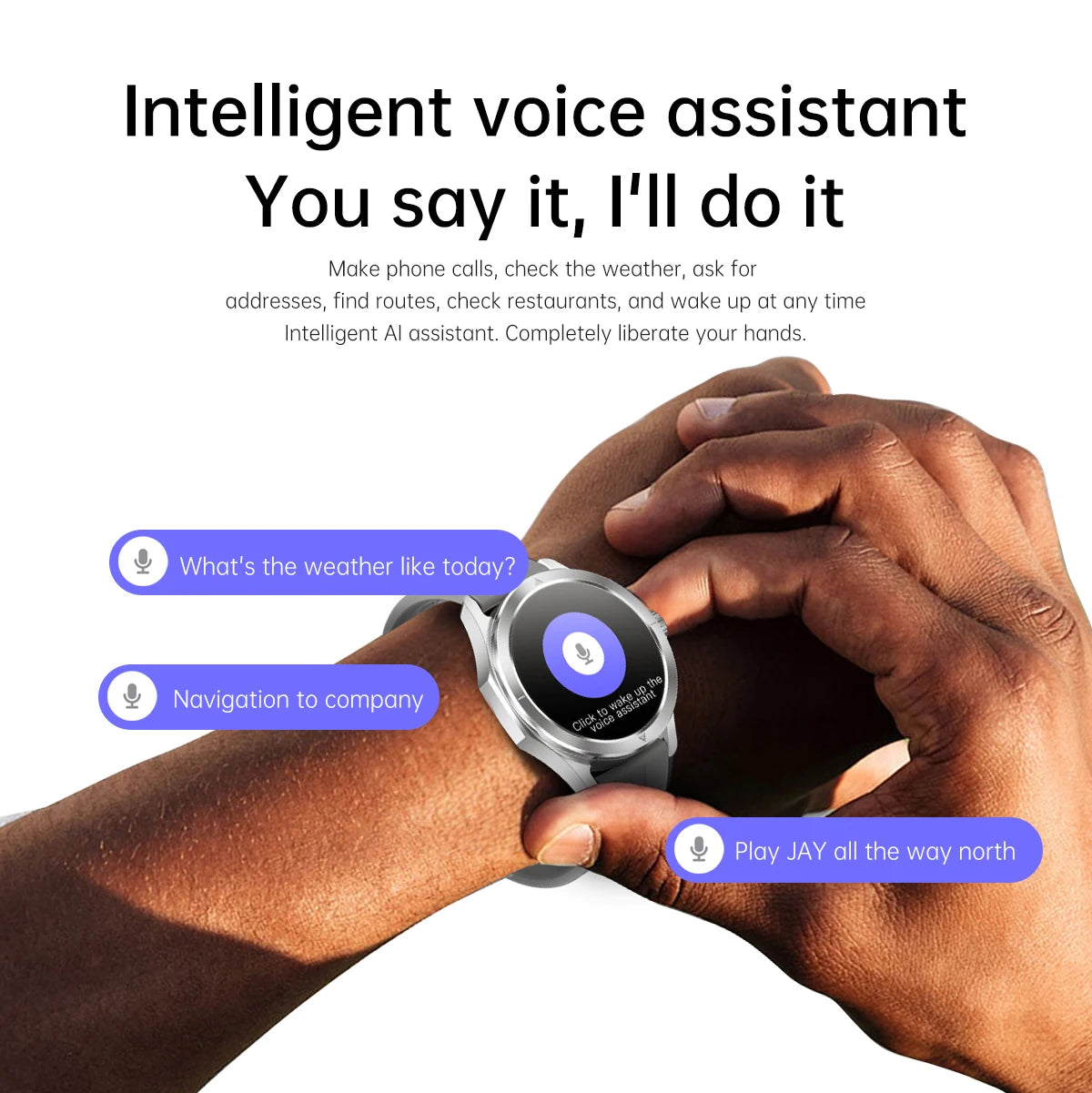 Xiaomi S4 Ultra Smartwatch showcasing intelligent voice assistant features for hands-free convenience.