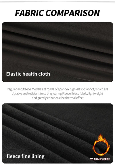 Comparison of elastic health cloth and fleece fine lining, highlighting durability and thermal properties for kids' sportswear.