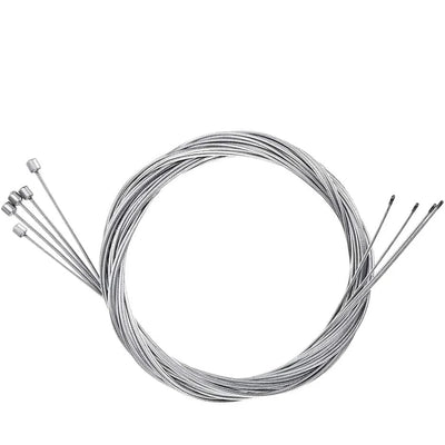 Stainless steel inner wire bike brake and gear cables for mountain and road bikes, durable and high-quality replacement.