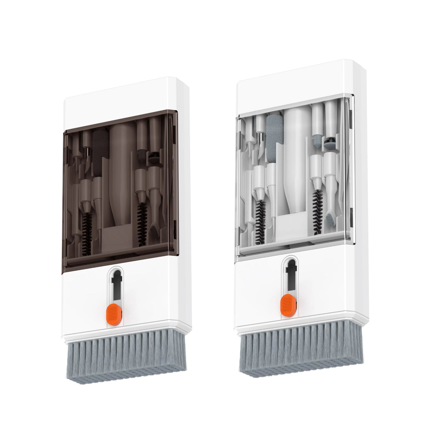 22-in-1 Multi-Function Cleaning Kit for iPhone, iPad, and more, showcasing compact cleaning tools with storage.