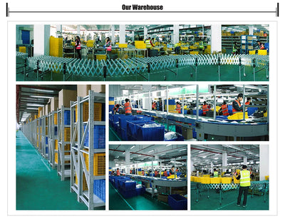 Inside view of our warehouse showing organized storage and staff working on processing and packing orders.