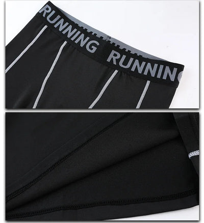 Men's compression sportswear pants featuring a comfortable waistband and breathable fabric for gym training.