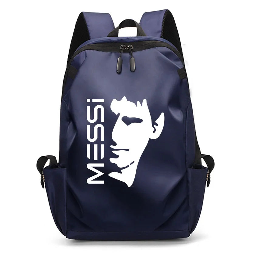 Football Super Stars MESSI backpack for students, unisex design, ideal for laptops and daily use.