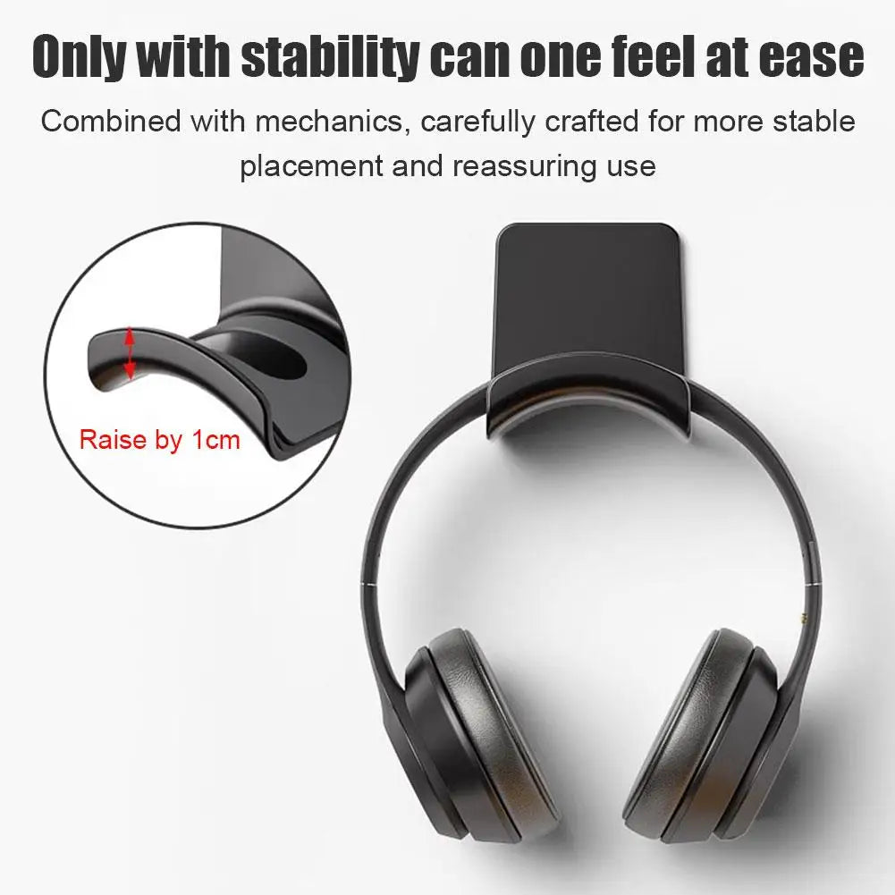 Universal headphone stand mount with enhanced stability and design for secure headset placement under desk.