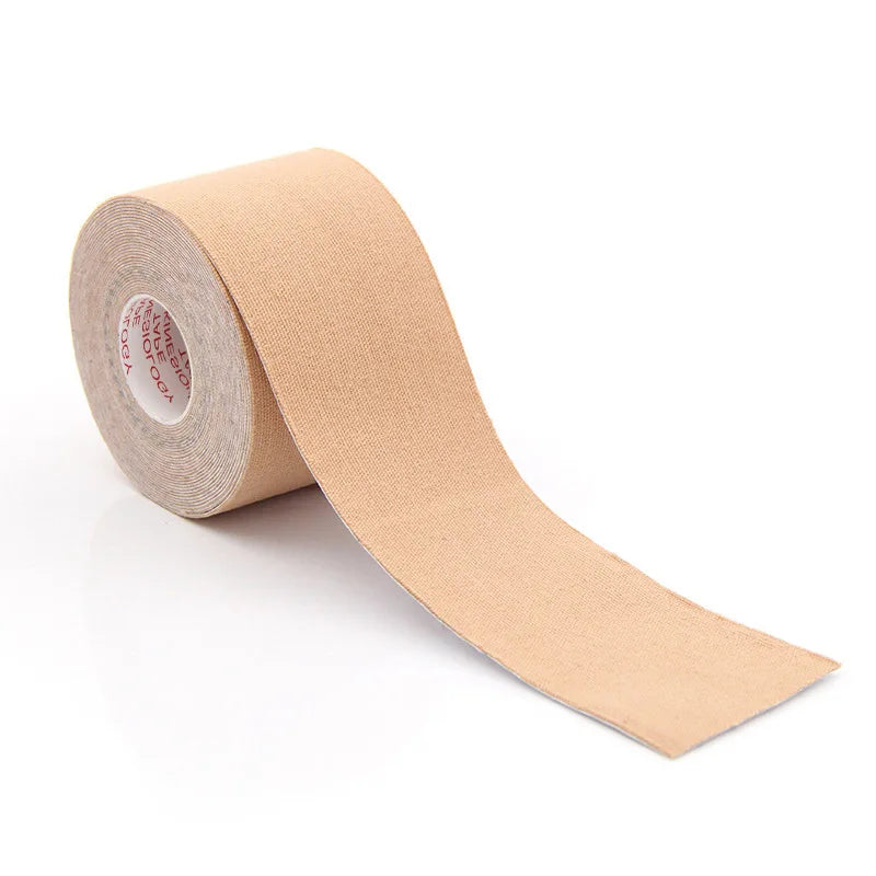 2.5CM x 5M Kinesiology Tape for Face and Neck, Wrinkle Remover, Facial Skin Care Tool, Beige Protective Bandage