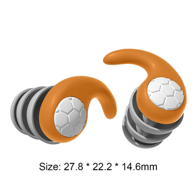 Silicone earplugs designed for swimming and noise reduction, featuring soft nano silica gel for comfort and fit.