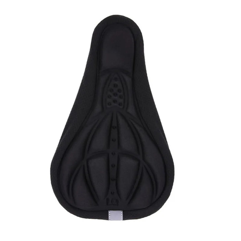 Padded bike seat cover in black, featuring soft foam saddle cushion for comfort in MTB and road cycling.
