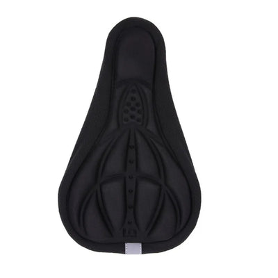 Padded bike seat cover in black, featuring soft foam saddle cushion for comfort in MTB and road cycling.