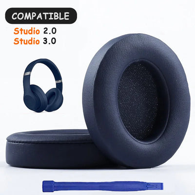 KUTOU earpads compatible with Beats Studio 2.0 and Studio 3.0 headphones, made of high-quality leather.