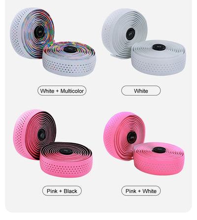 Colorful variations of INBIKE Soft Grip Handlebar Tape: White, Multicolor, Pink, Black, and White options.