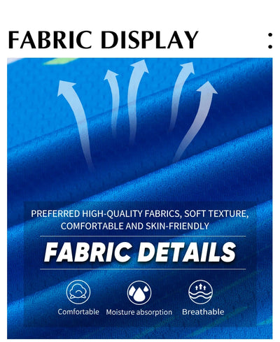 Fabric display of custom marathon running suit, highlighting comfortable, moisture-absorbing, and breathable materials.