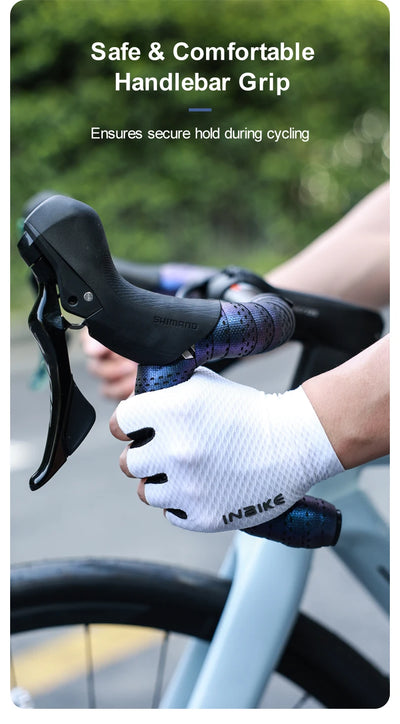INBIKE soft grip handlebar tape on bicycle for secure and comfortable grip during cycling.