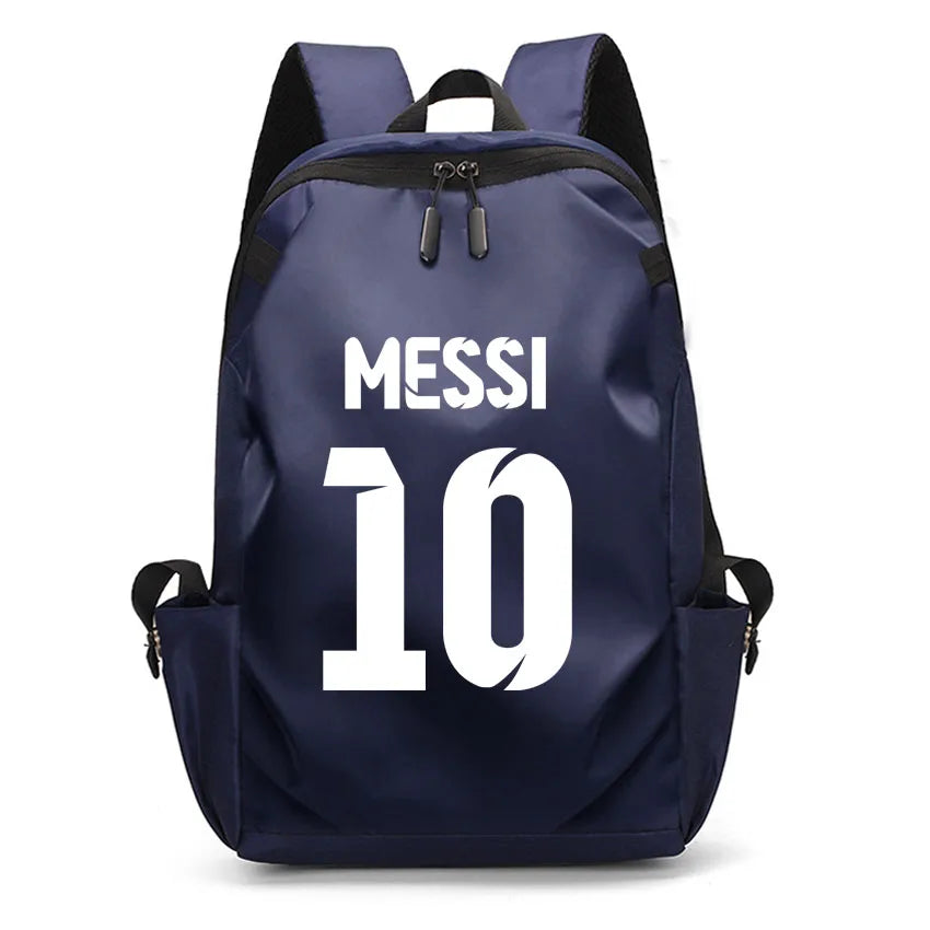 Football Super Stars MESSI backpack in navy with number 10, unisex design suitable for students and teens.