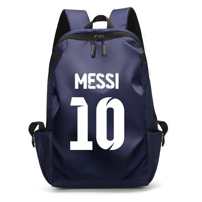 Football Super Stars MESSI backpack in navy with number 10, unisex design suitable for students and teens.