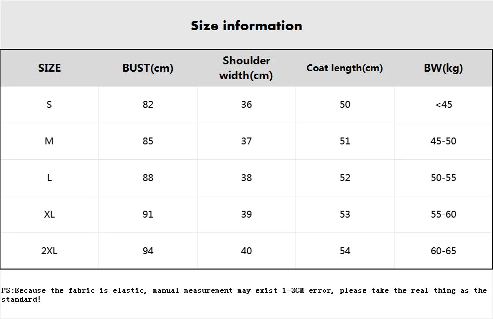 Size chart for women's slimming yoga tops, showing measurements for S, M, L, XL, and 2XL in cm and recommended weight in kg.