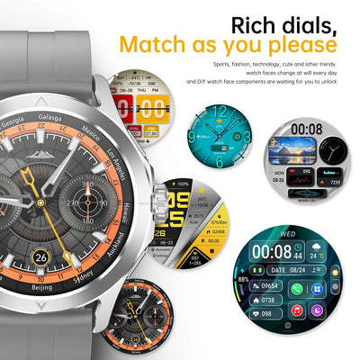 Xiaomi S4 Ultra Smartwatch features customizable watch faces, showcasing various rich dial designs for personal style.